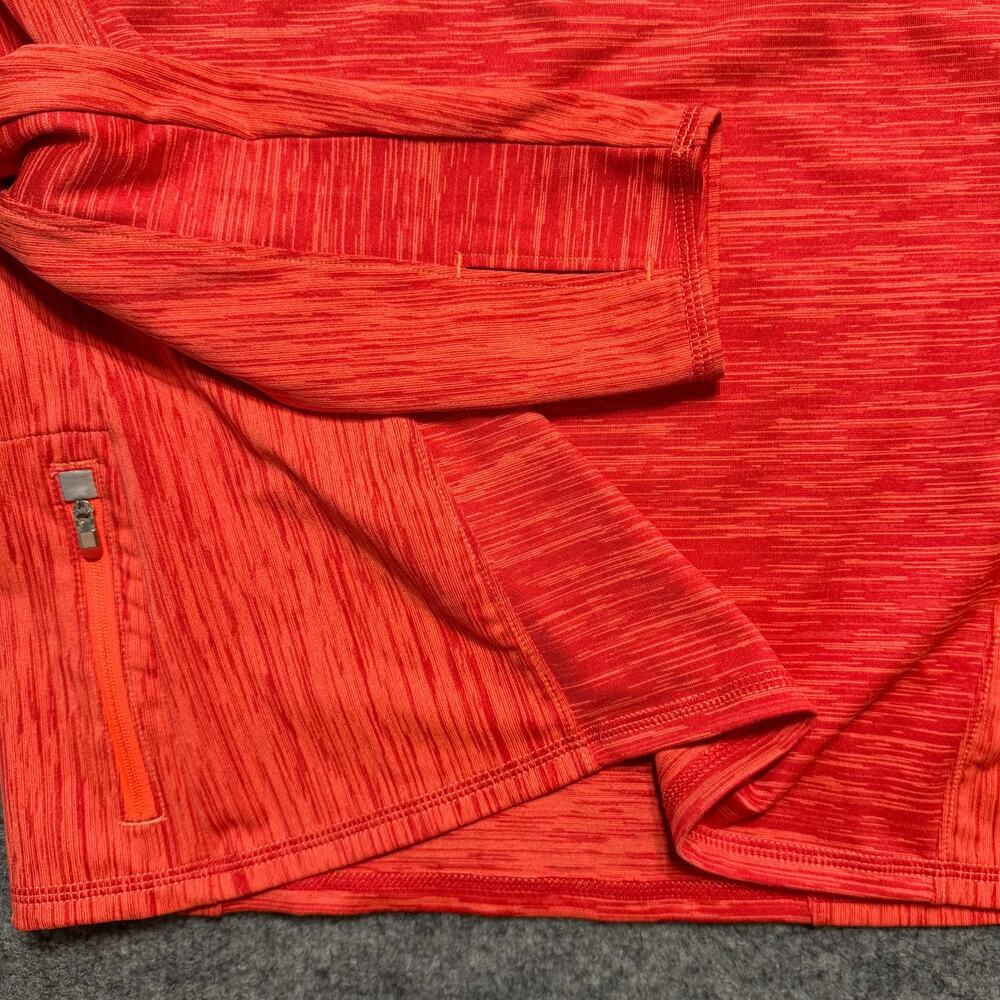 Athleta 1/2 Zip Pullover Women Coral Orange Space Dye Running Top Size Large - Picture 4 of 8
